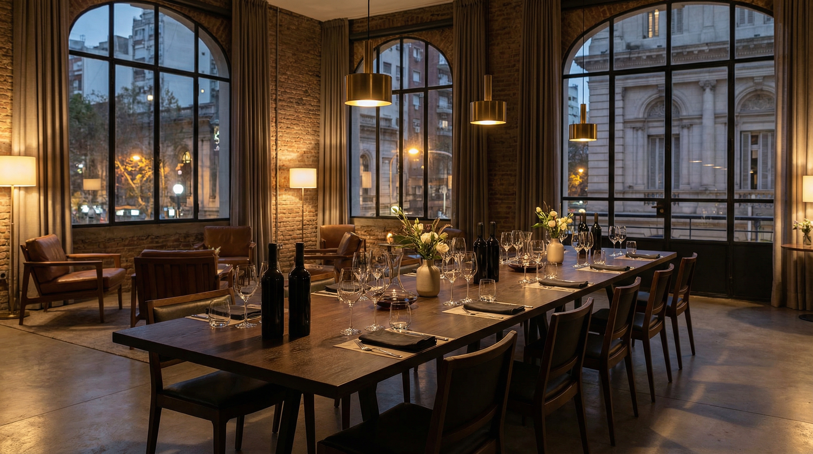 Espacio sofisticado preparado para una experiencia de vino premium